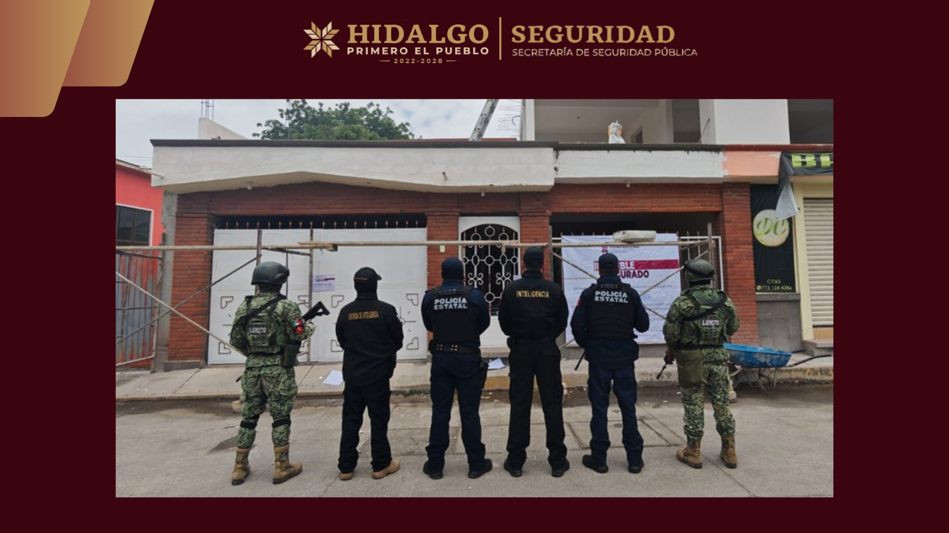 Gabinete de Seguridad ejecuta orden de aprehensión a mandos municipales de Tezontepec de Aldama